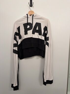 IVY PARK black and white crop hoodie, XL